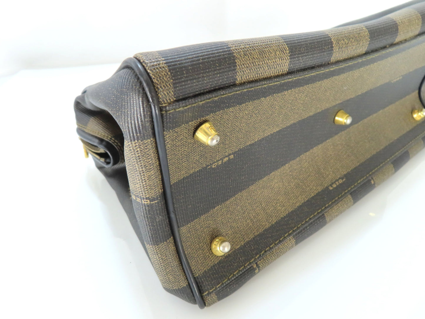 FENDI Pecan PVC 2-way Shoulder Bag 119259022058 Khaki x Black Shoulder Bag