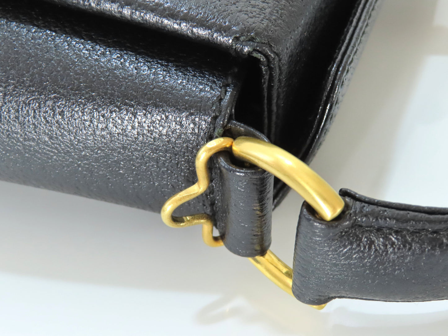 GUCCI Bamboo Leather 2-Way Handbag 000・2046・0175 Black Handbag