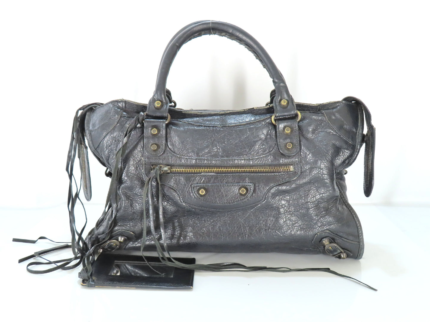 BALENCIAGA The City Leather 2-Way Shoulder Bag 115748/1000 1669 Black Shoulder Bag