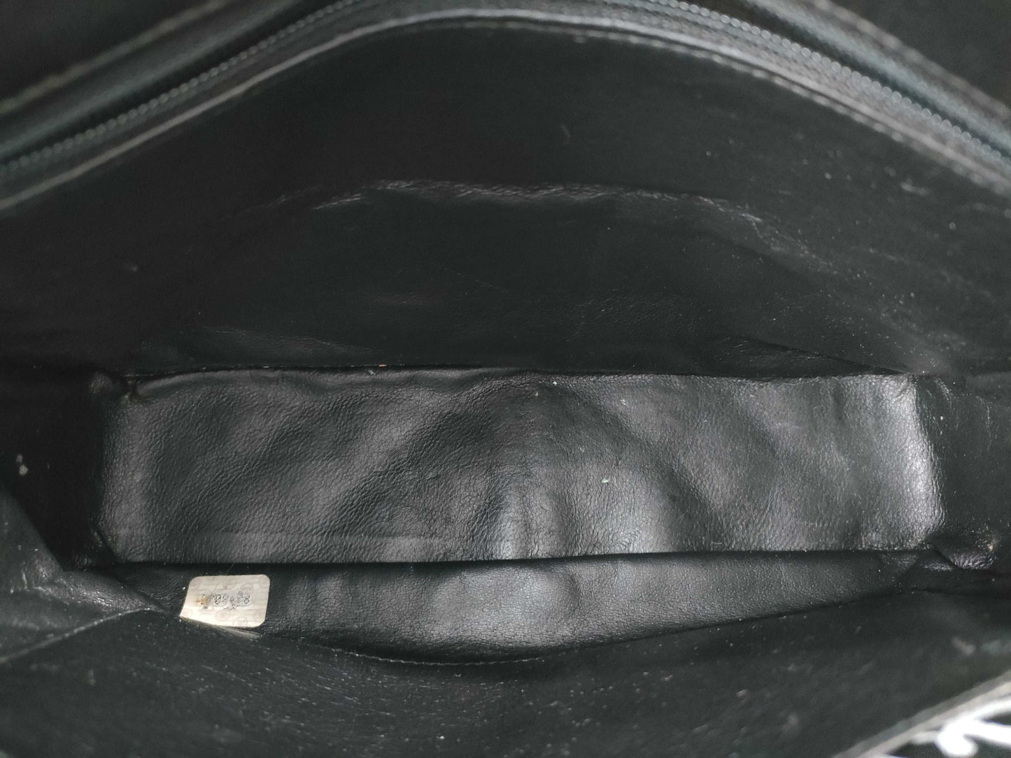 CHANEL Matelasse Lambskin Chain Shoulder Bag with Unclear Serial Number, Black