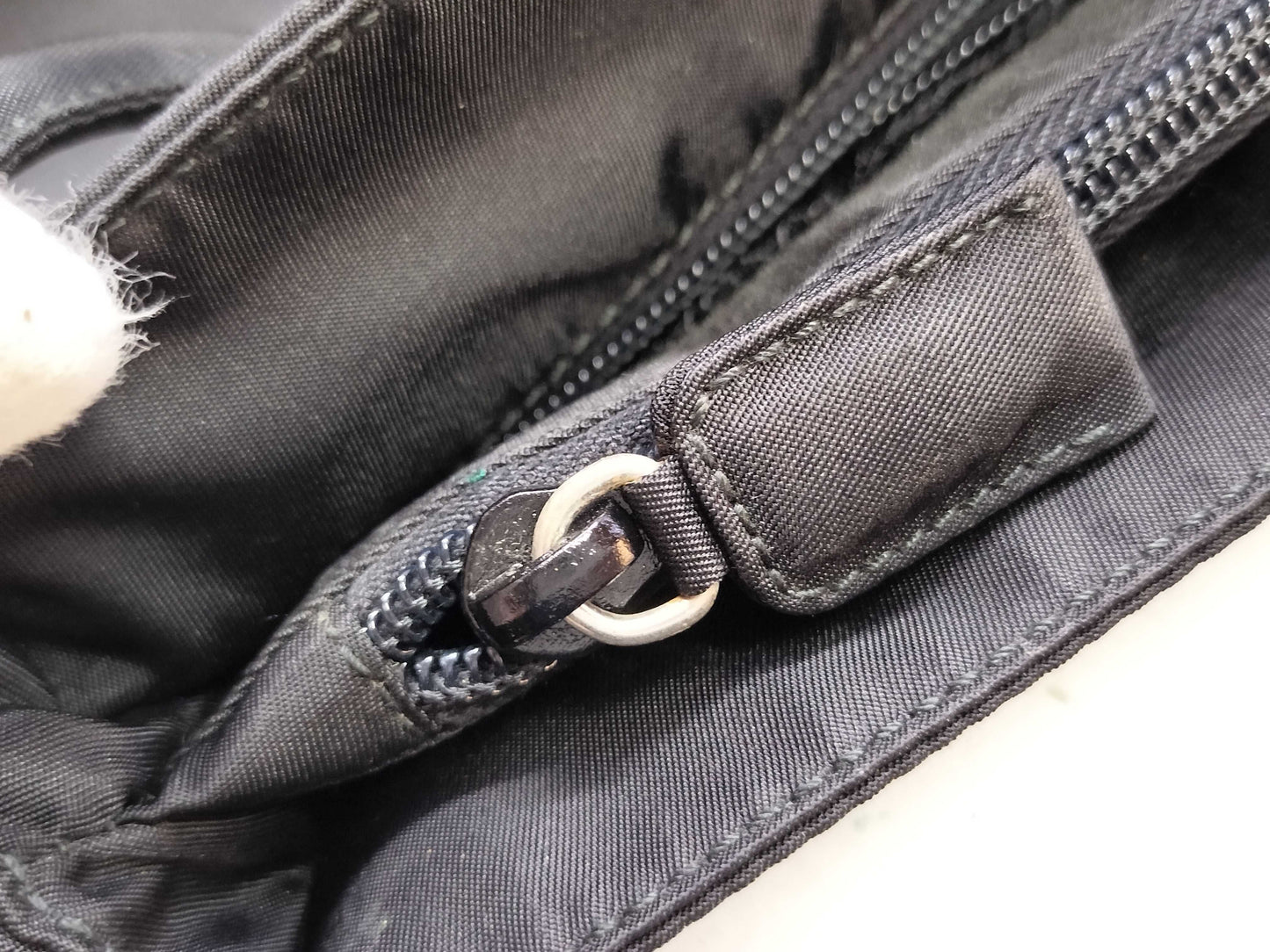 PRADA Nylon Prada Triangle Logo Plate Tessuto Tote Bag B6243 Black Tote Bag