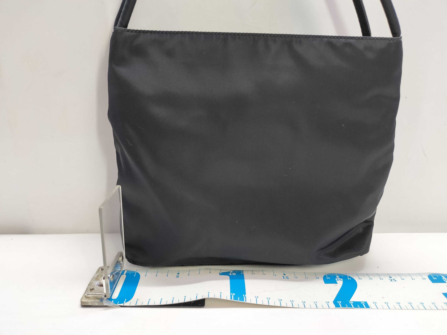 PRADA Nylon Prada Triangle Logo Plate Tessuto Tote Bag B6243 Black Tote Bag