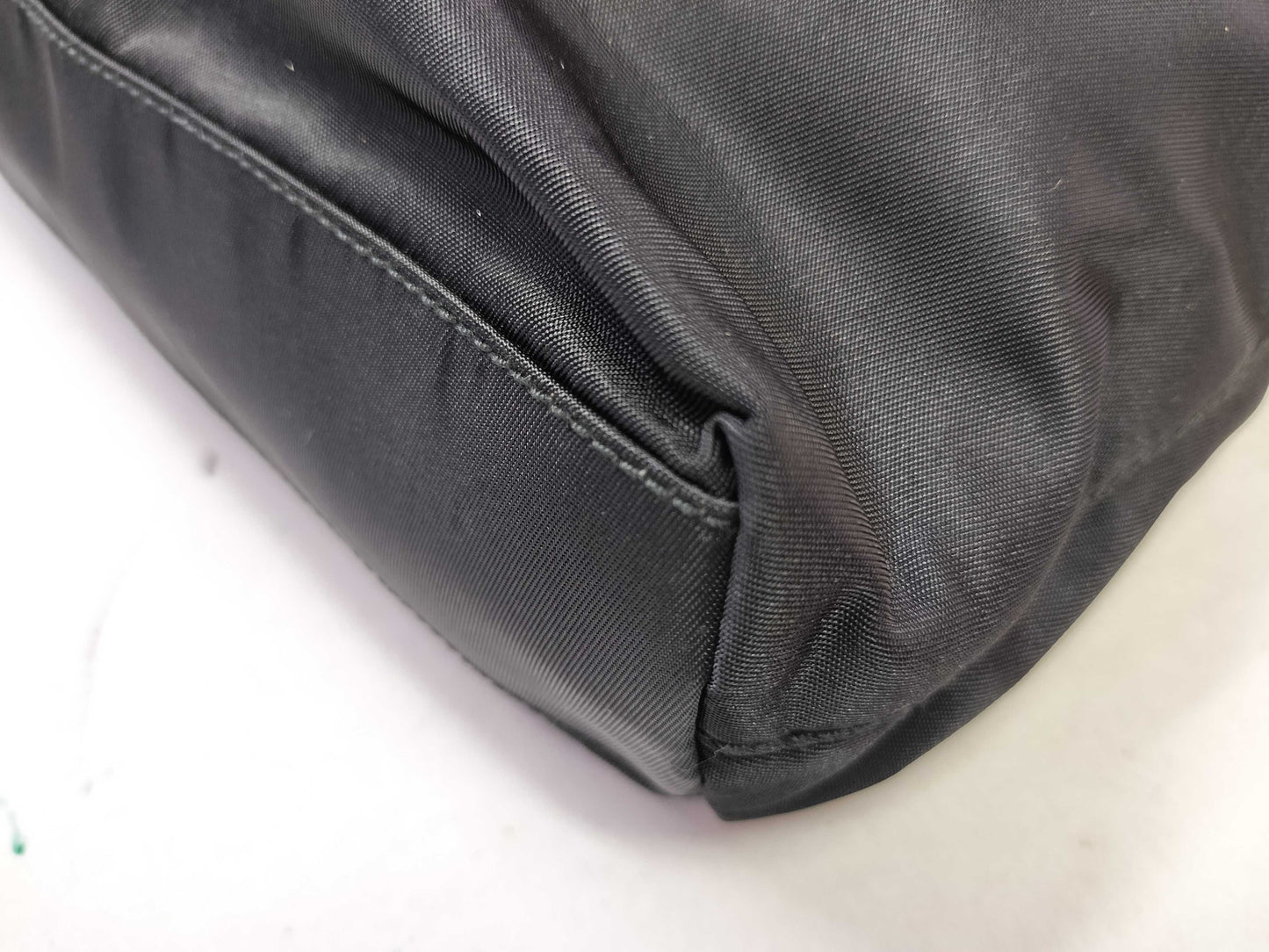 PRADA Nylon Prada Triangle Logo Plate Tessuto Tote Bag B6243 Black Tote Bag