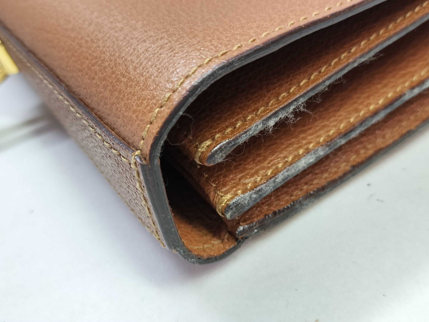GUCCI Bamboo Leather Briefcase 015.1046.3304 Camel Business Bag