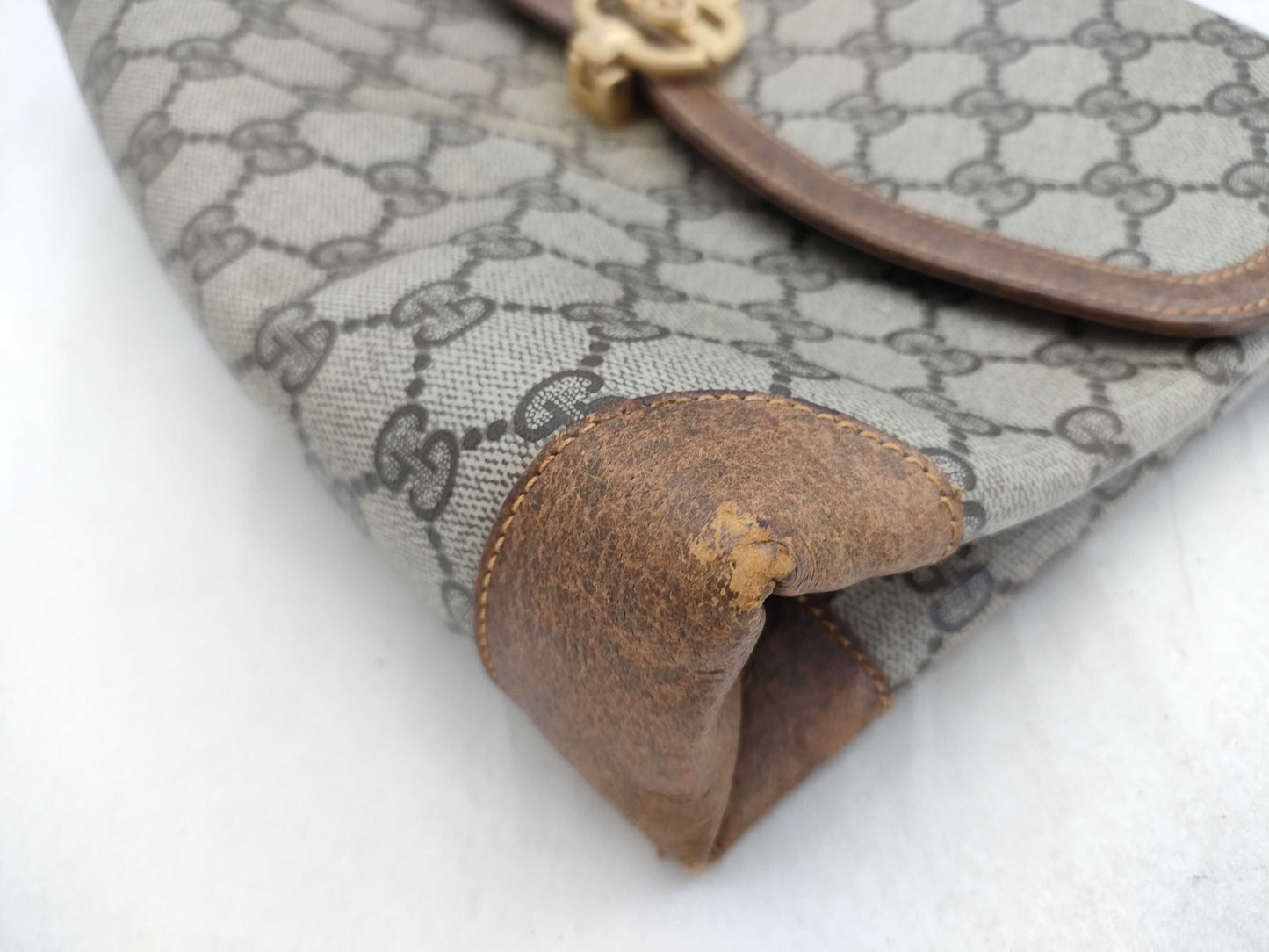 GUCCI GG Supreme Gucci Old Gucci GG Supreme Second Bag Brown Second Bag
