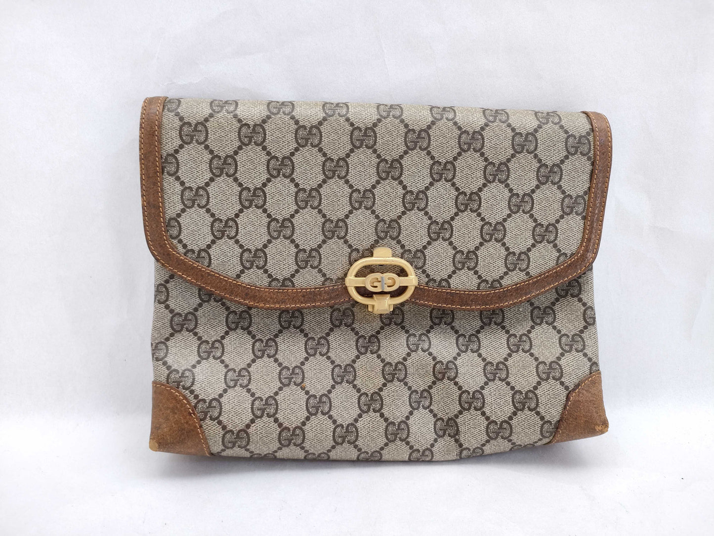 GUCCI GG Supreme Gucci Old Gucci GG Supreme Second Bag Brown Second Bag
