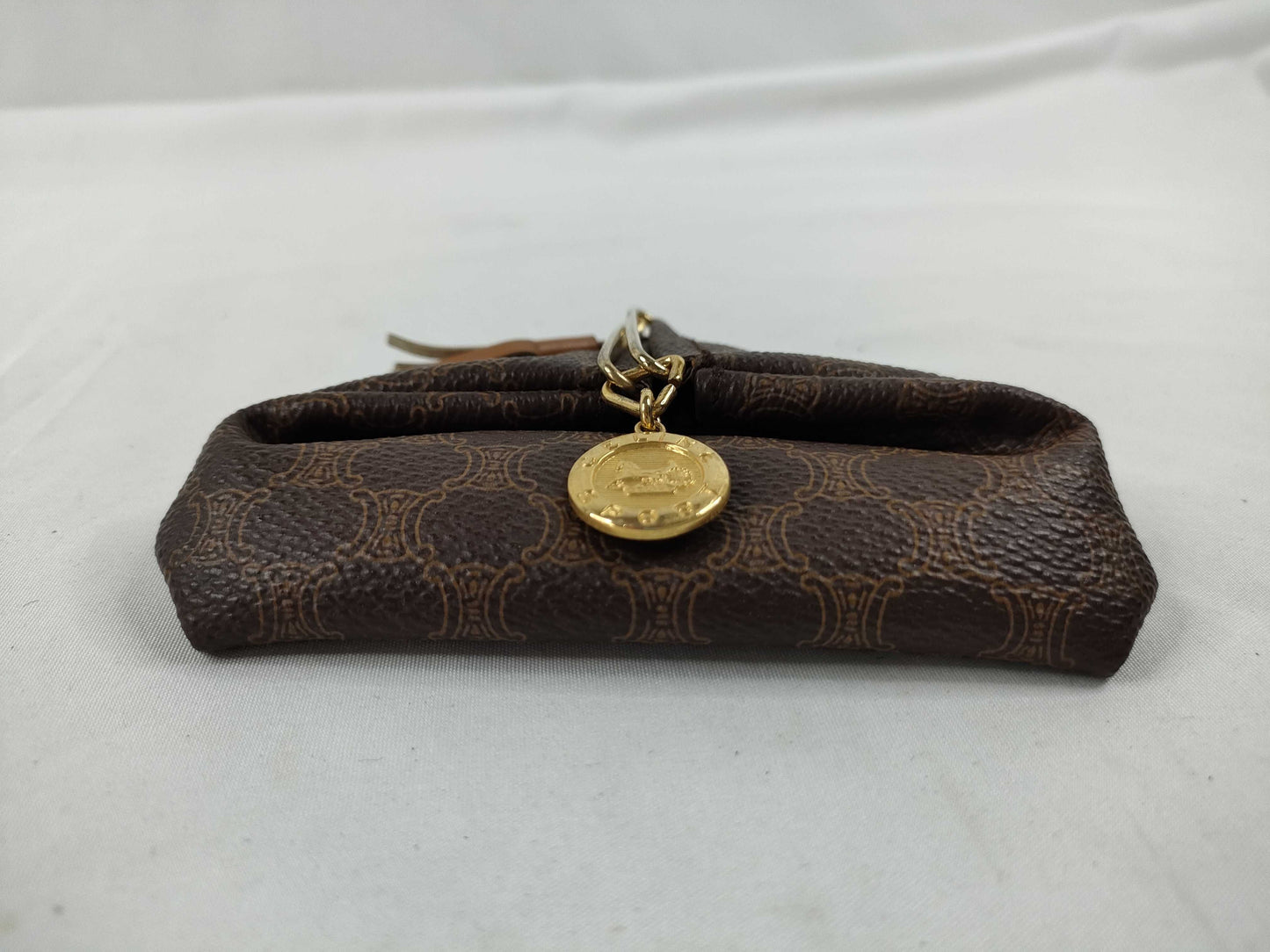 CELINE Macadam PVC Pouch M07 Brown Coin Case