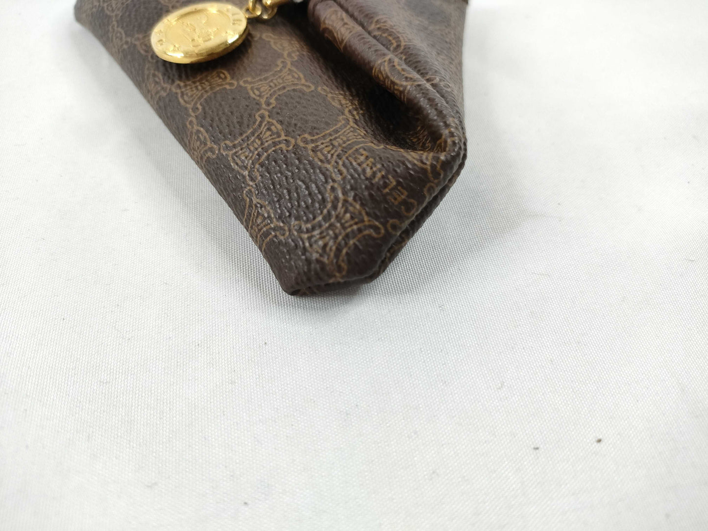 CELINE Macadam PVC Pouch M07 Brown Coin Case
