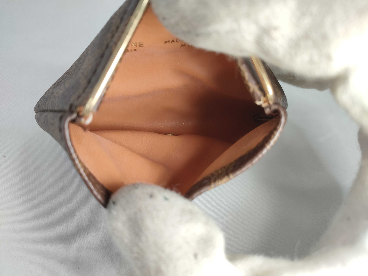 CELINE Macadam PVC Pouch M07 Brown Coin Case