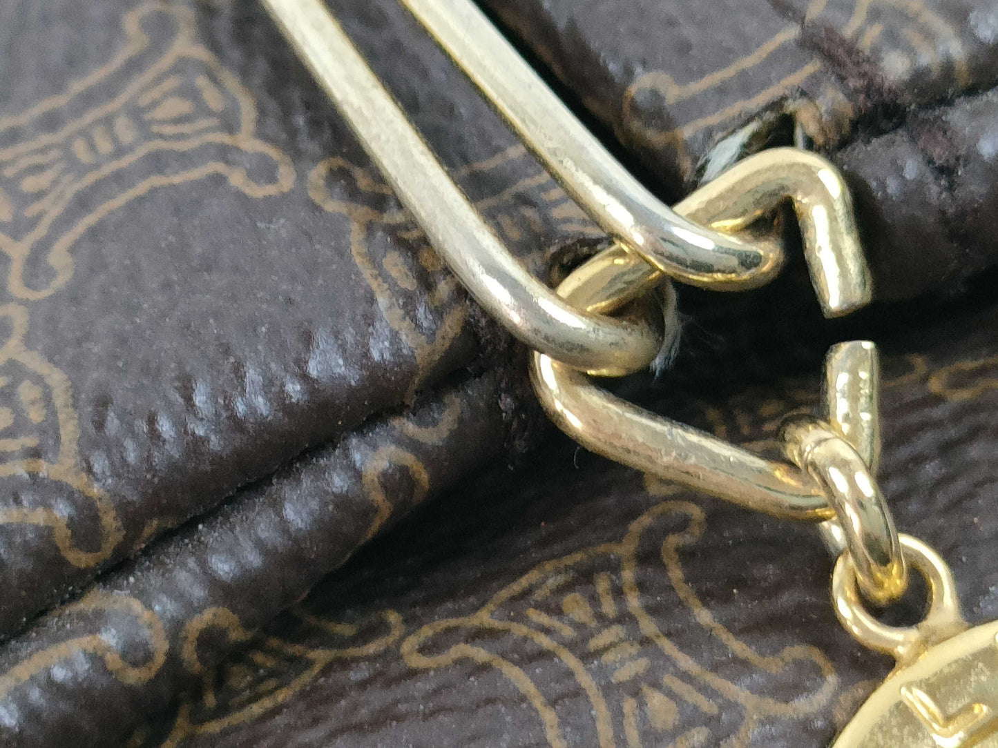 CELINE Macadam PVC Pouch M07 Brown Coin Case