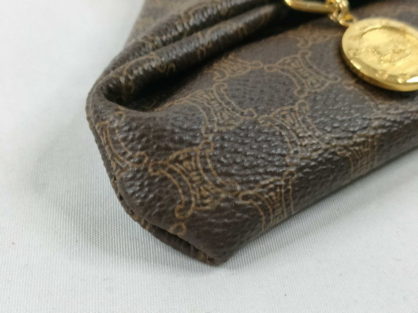 CELINE Macadam PVC Pouch M07 Brown Coin Case