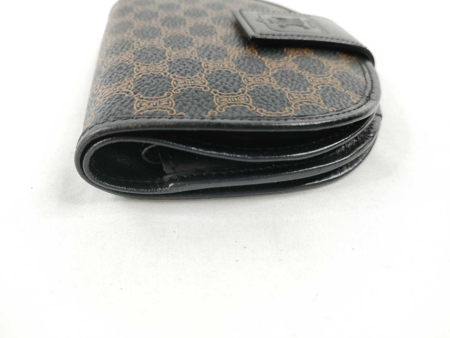 CELINE Macadam PVC Bifold Wallet M/96 Brown x Black Wallet