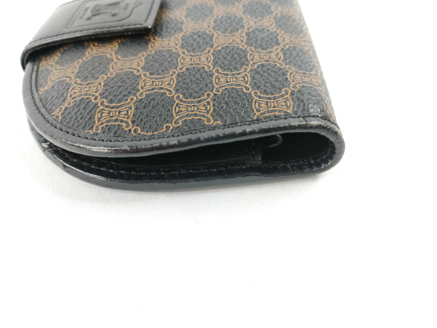 CELINE Macadam PVC Bifold Wallet M/96 Brown x Black Wallet