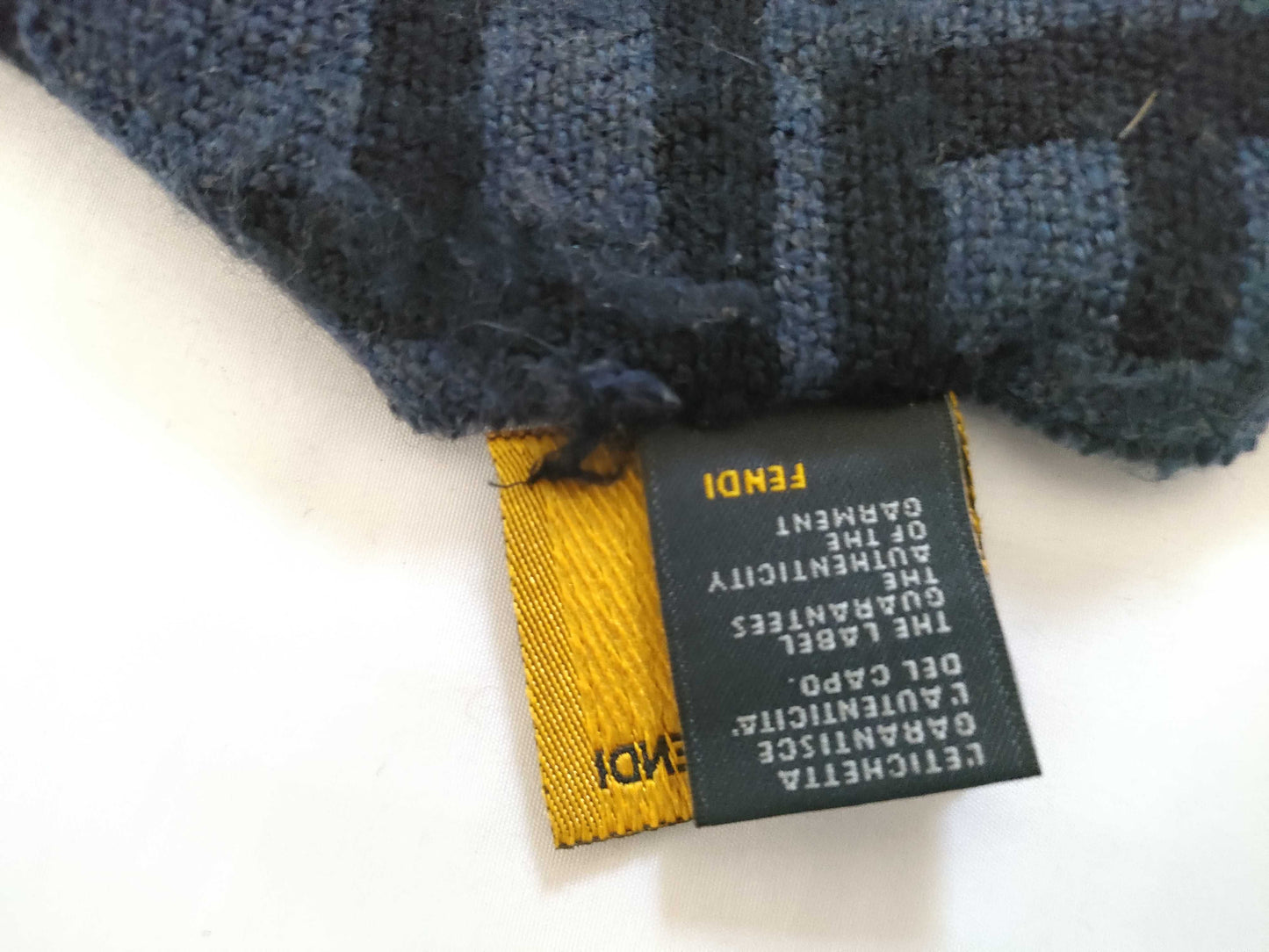 FENDI Zucca pattern Fendi Zucca wool scarf navy Other accessories