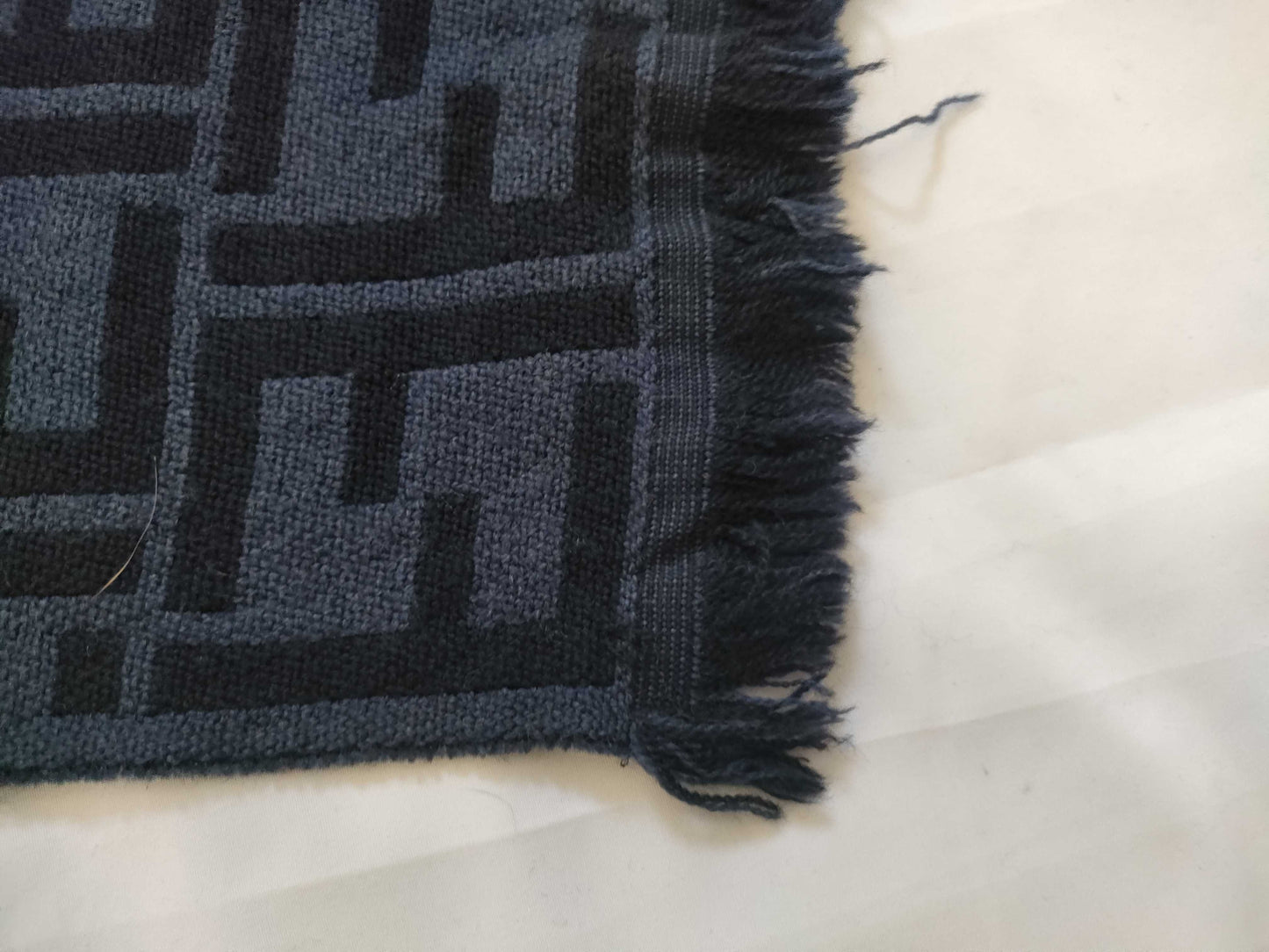 FENDI Zucca pattern Fendi Zucca wool scarf navy Other accessories