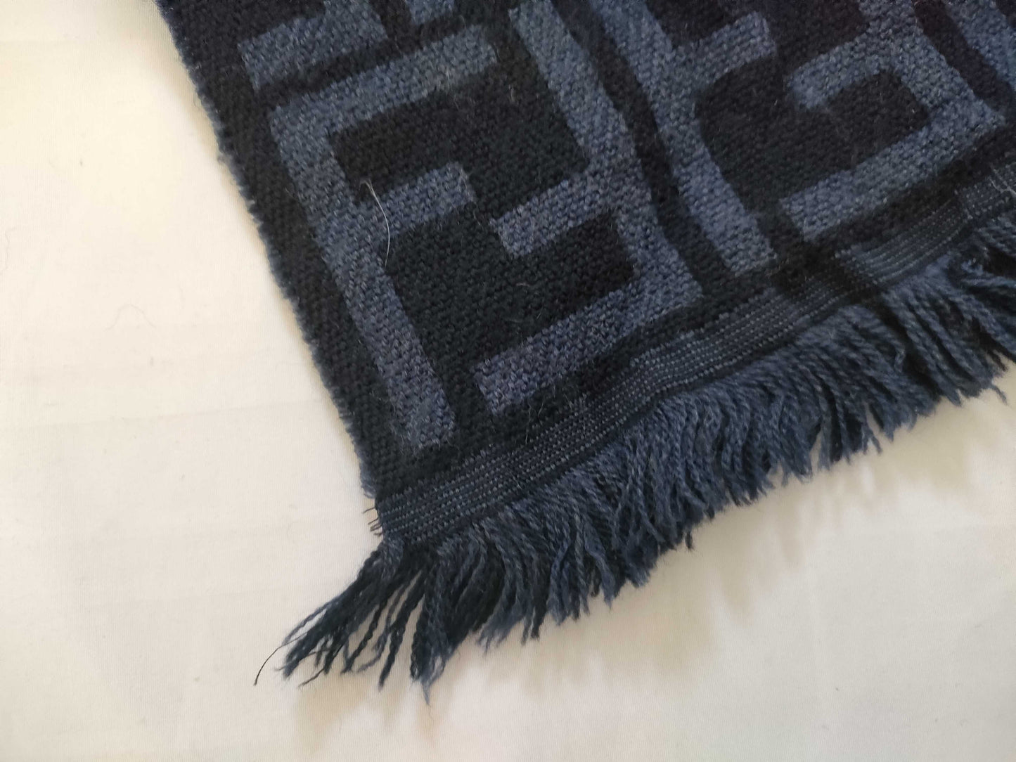 FENDI Zucca pattern Fendi Zucca wool scarf navy Other accessories