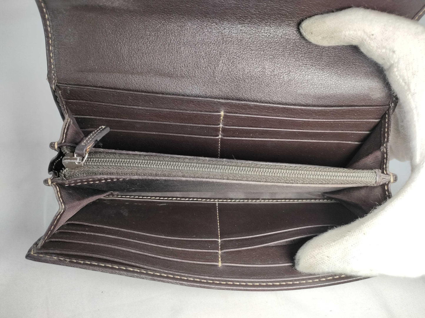 GUCCI GG Canvas Long Wallet 251861/476442 Brown Wallet