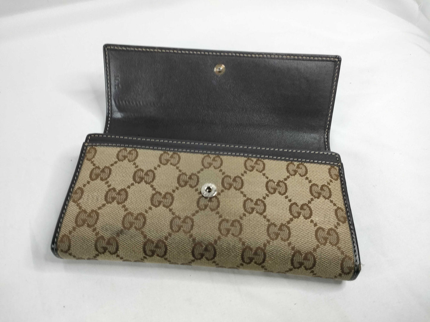 GUCCI GG Canvas Long Wallet 251861/476442 Brown Wallet