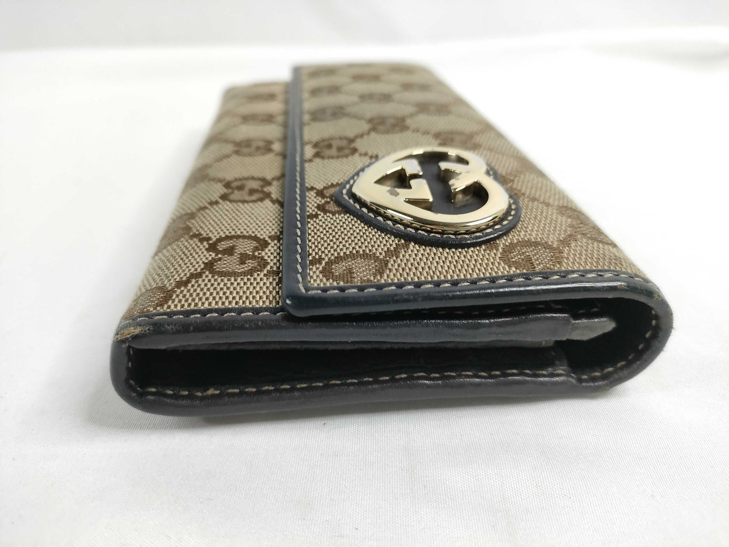 GUCCI GG Canvas Long Wallet 251861/476442 Brown Wallet