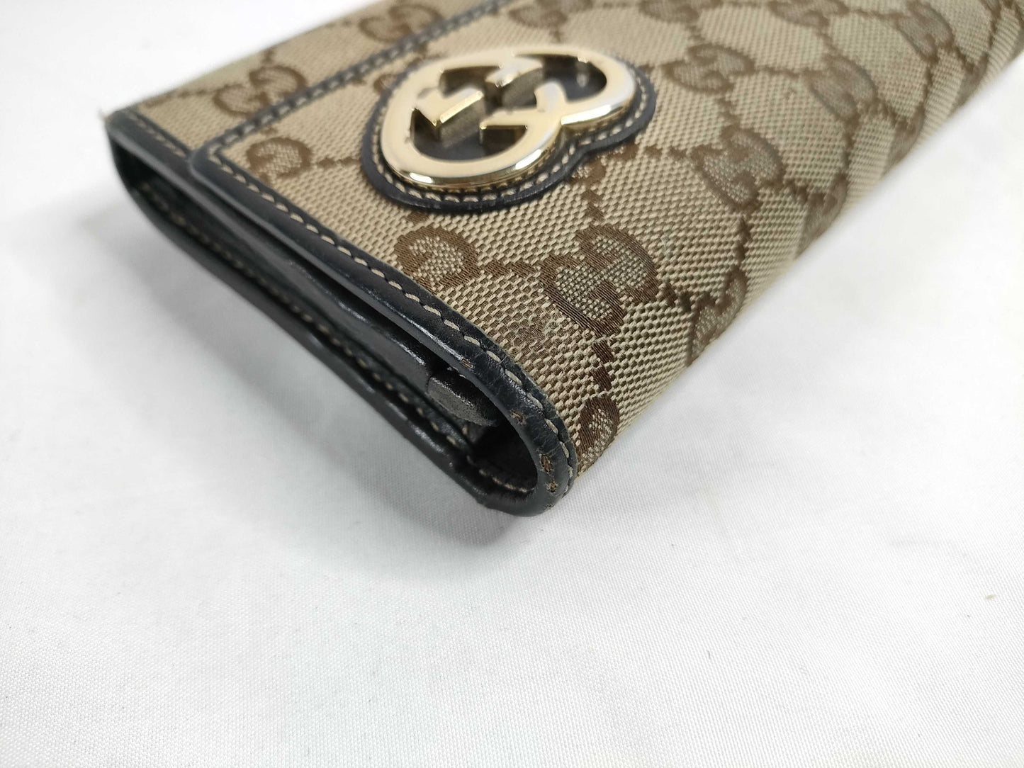 GUCCI GG Canvas Long Wallet 251861/476442 Brown Wallet
