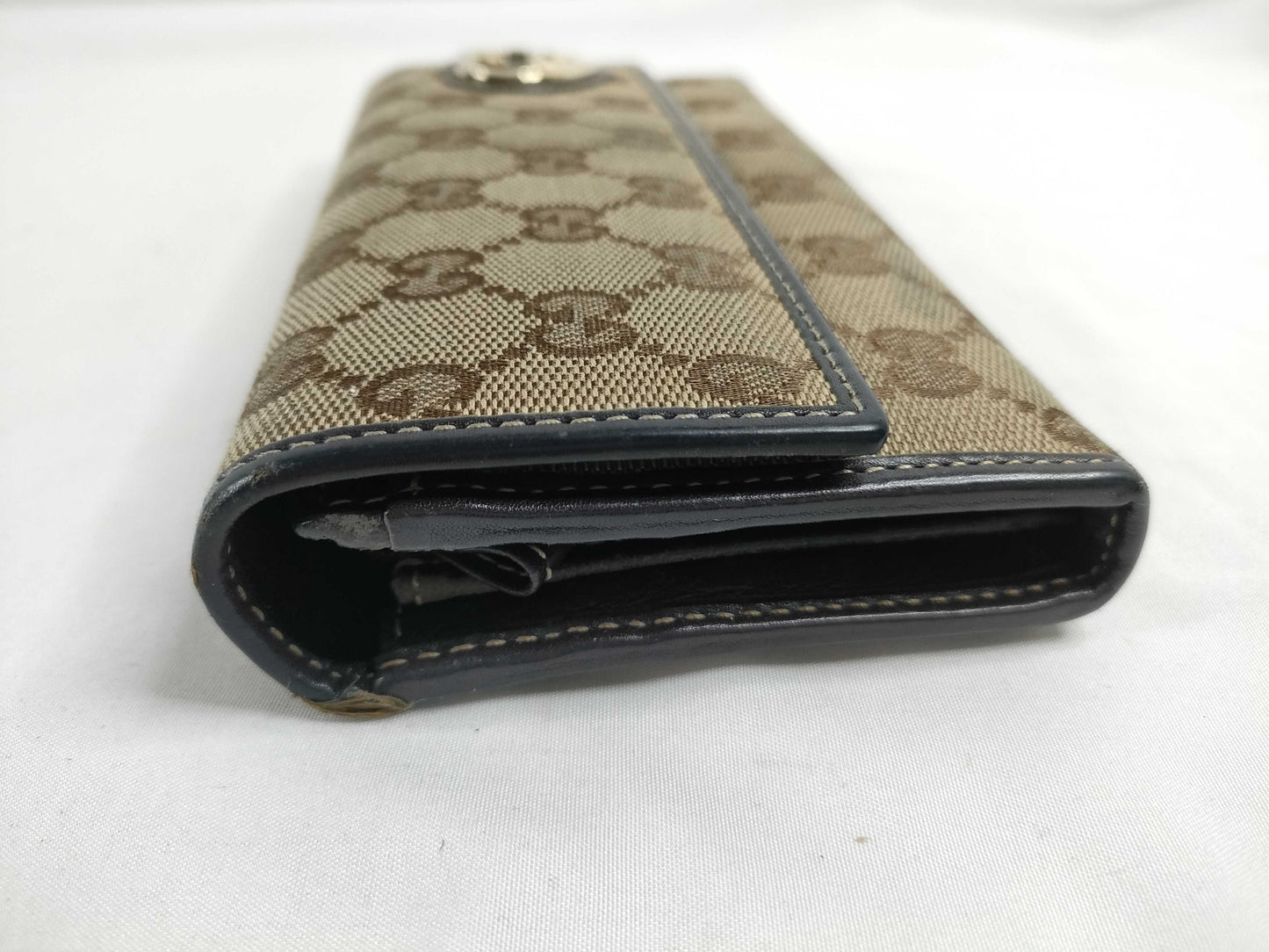 GUCCI GG Canvas Long Wallet 251861/476442 Brown Wallet