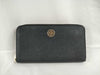 Tory Burch PVC Round Zip Long Wallet Black Wallet