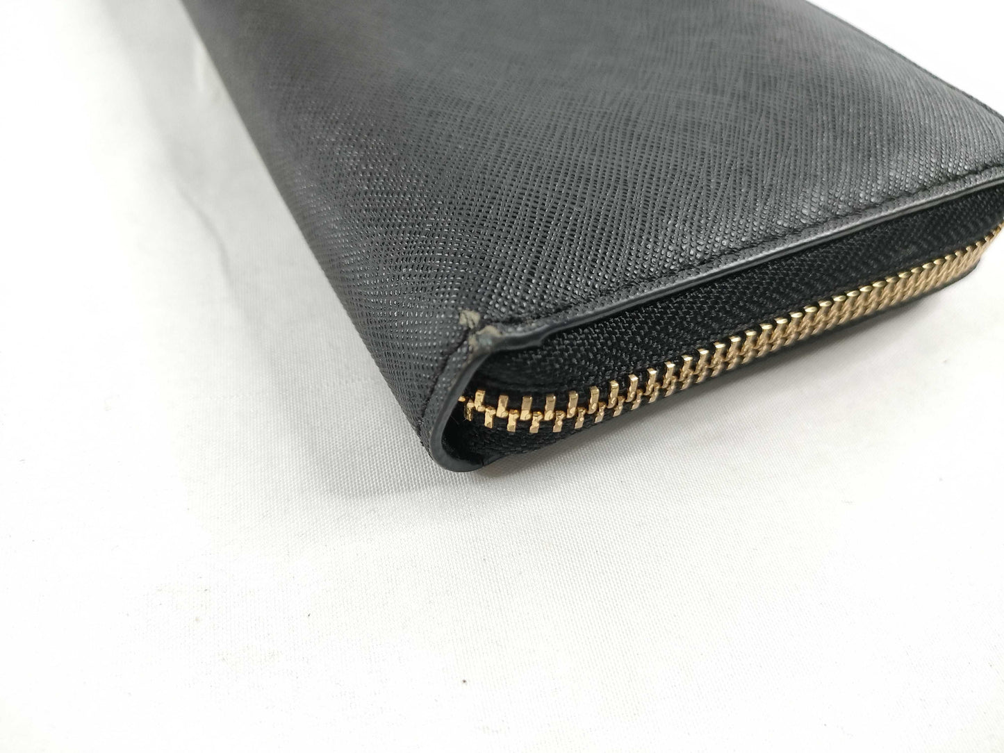 Tory Burch PVC Round Zip Long Wallet Black Wallet