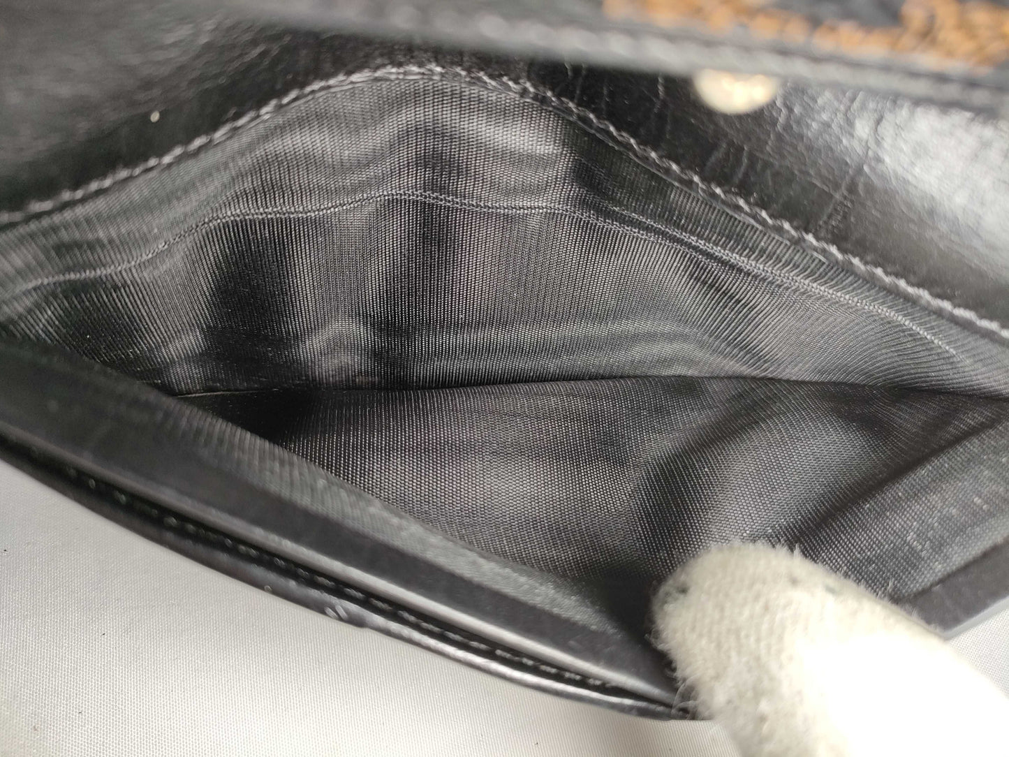 CELINE Macadam PVC Long Wallet, Size M/96, Brown x Black