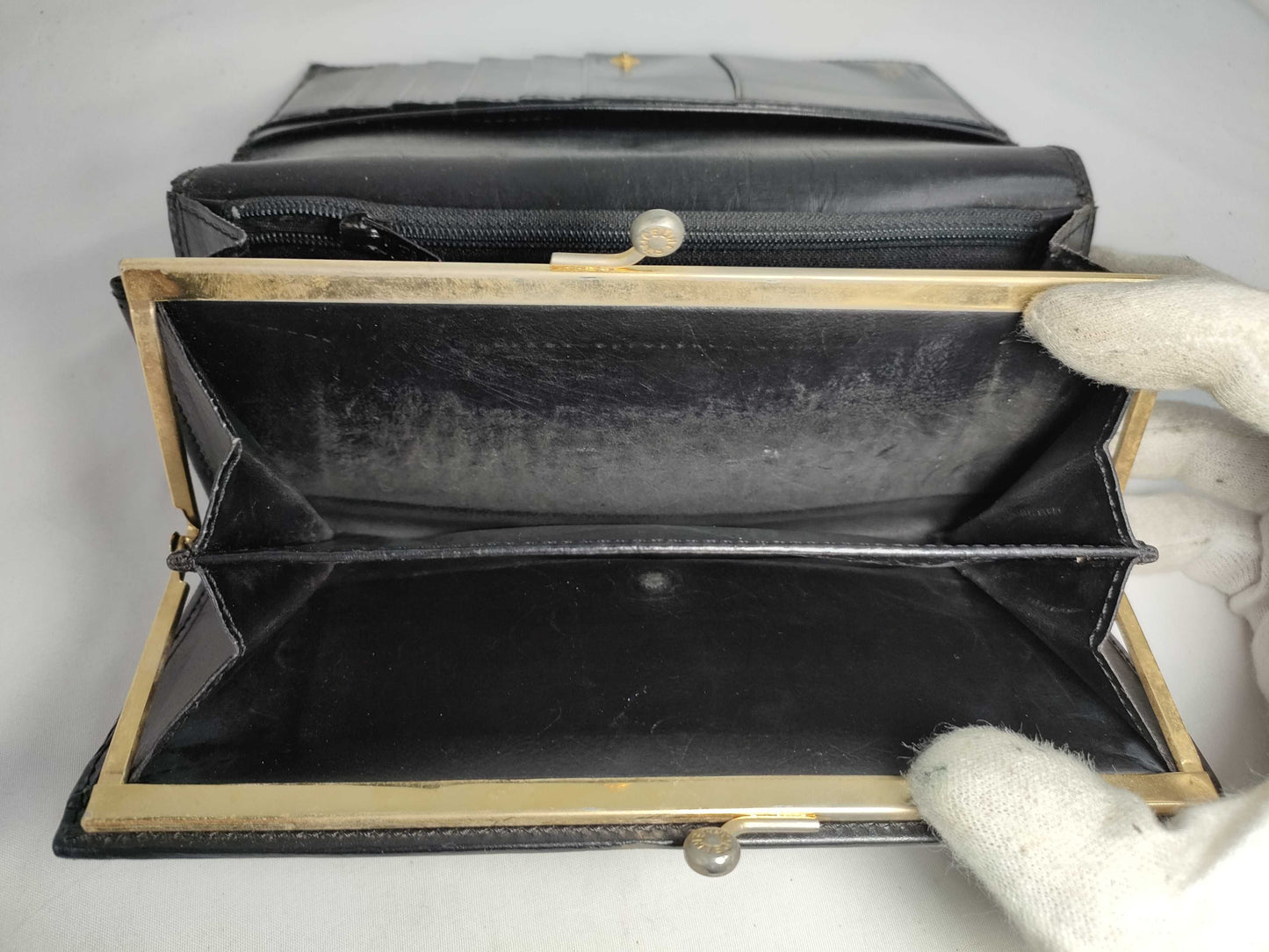 CELINE Macadam PVC Long Wallet, Size M/96, Brown x Black