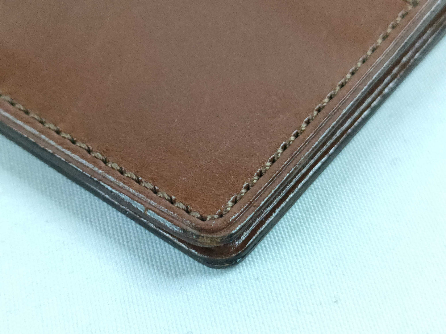 Yves Saint Laurent Leather Card Case, Brown, Card Case, Pass Case, Business Card Case