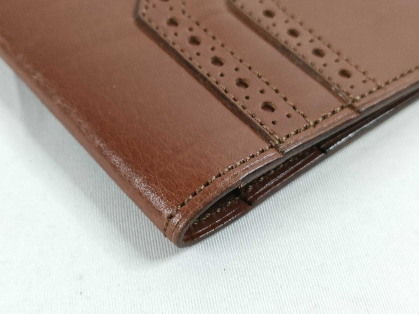 Yves Saint Laurent Leather Card Case, Brown, Card Case, Pass Case, Business Card Case
