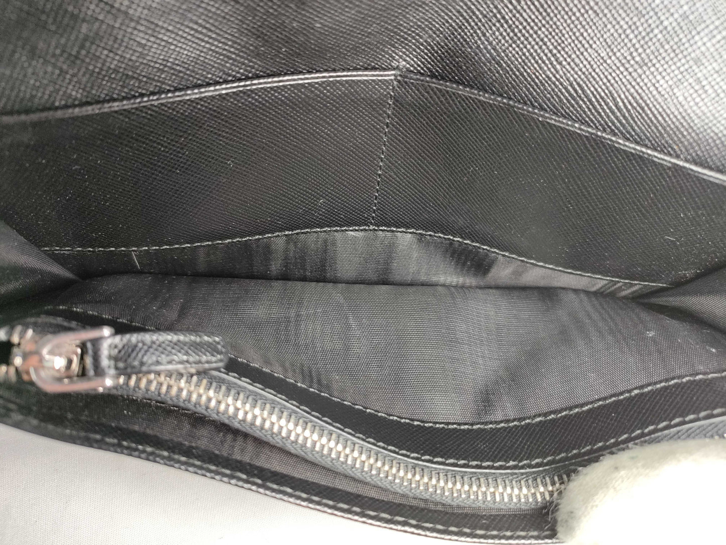 PRADA Saffiano Bi-fold Long Wallet 2M1264 Black Wallet