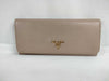 PRADA Saffiano Metal Bifold Long Wallet 1M1132 Pink Beige Wallet