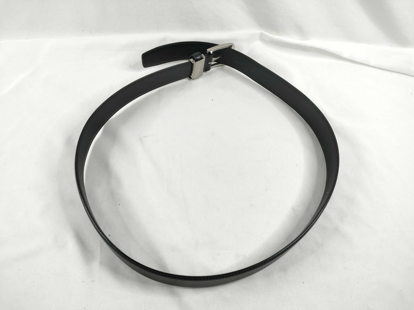 BURBERRY Leather Belt Black Belt