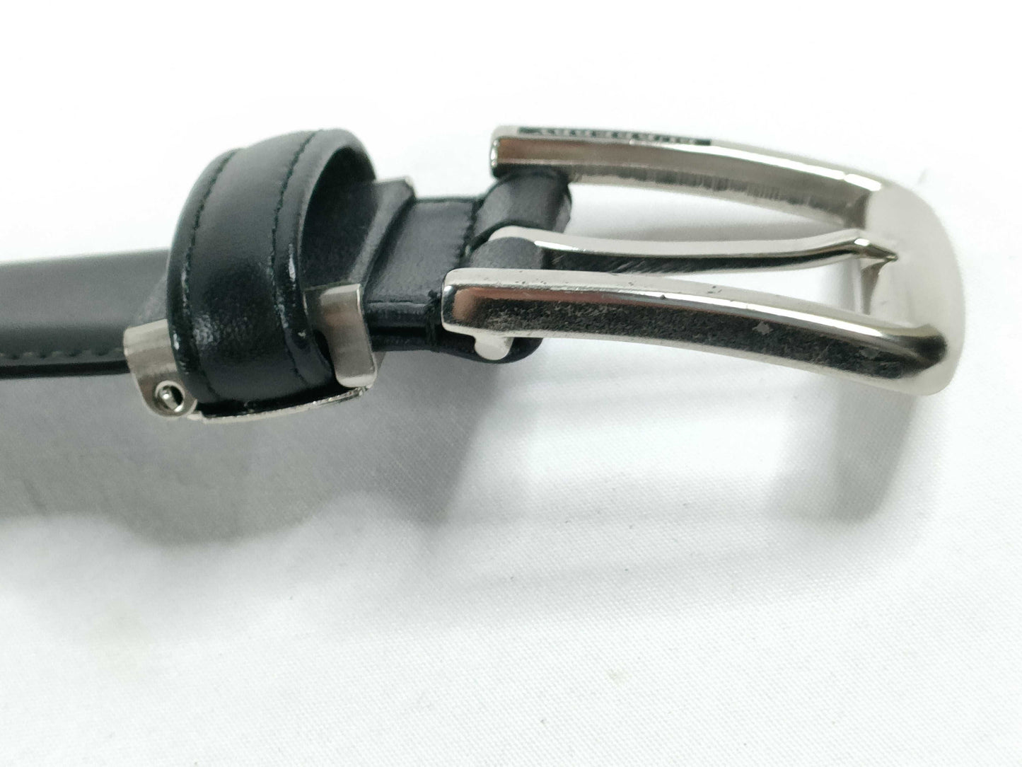 BURBERRY Leather Belt Black Belt