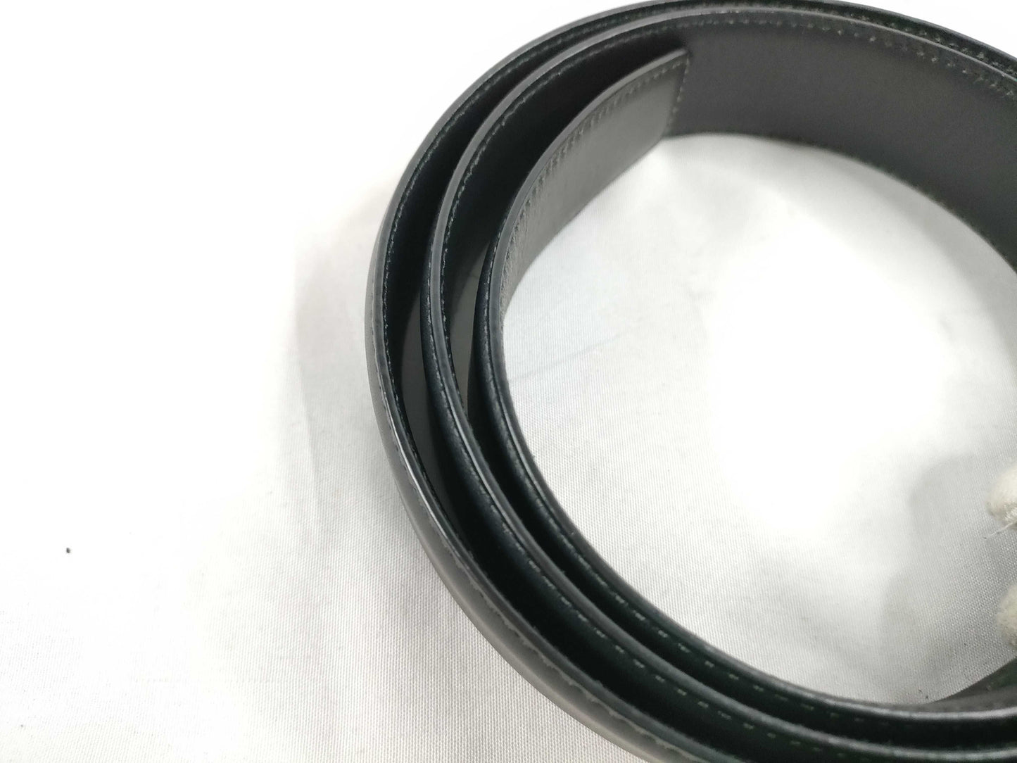 BURBERRY Leather Belt Black Belt