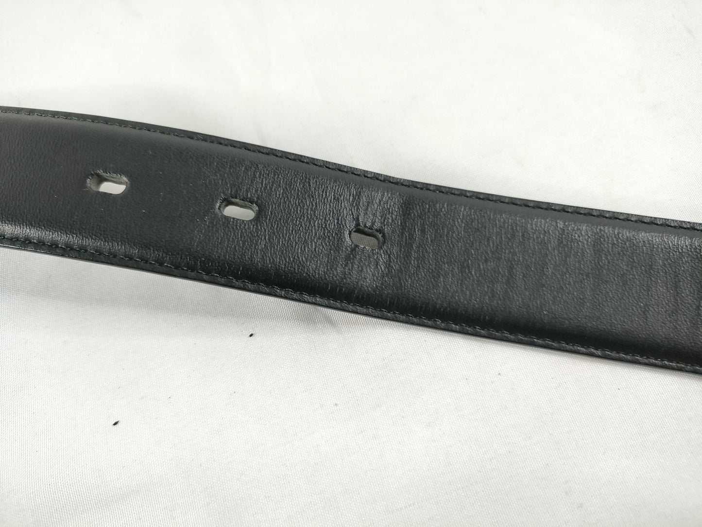 BURBERRY Leather Belt Black Belt