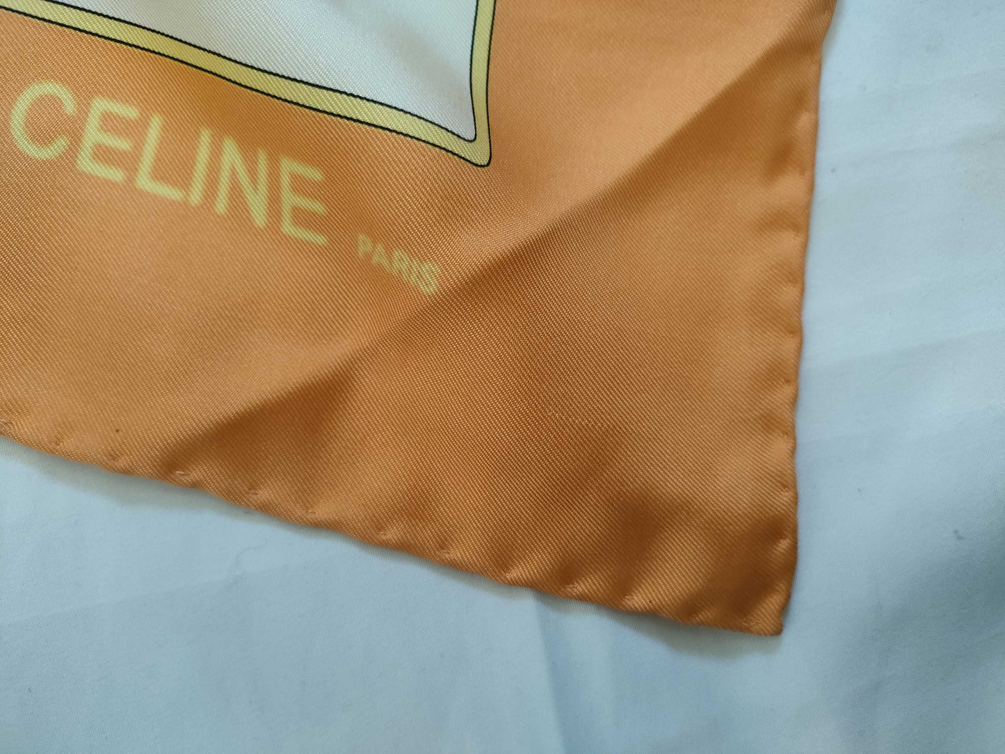 CELINE Silk Scarf Orange Other Accessories