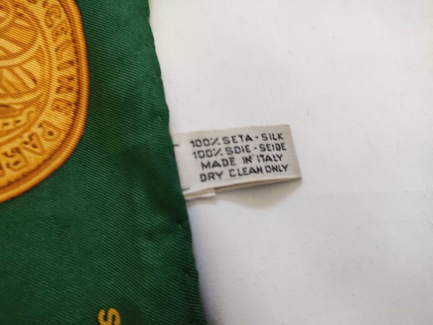 CELINE Silk Scarf Green x Yellow Other Accessories
