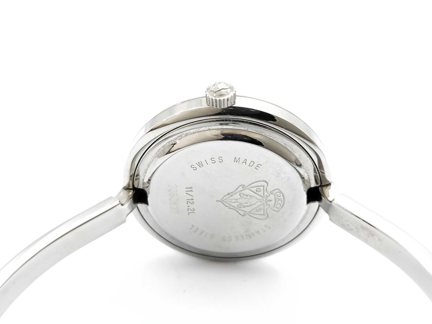 GUCCI Women's Watch with Change Bezel, 11/12.2L, 2060827, Quartz Movement, White Dial, Not Working, No Operational Guarantee