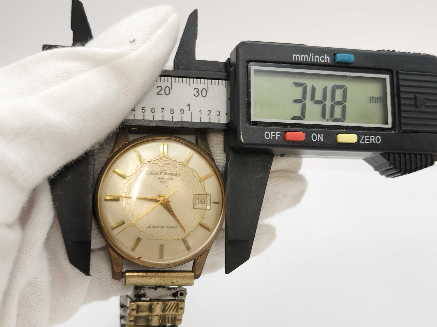 SEIKO Champion 860 J15017 Manual Winding Gold Dial Unmoving Boys' Watch