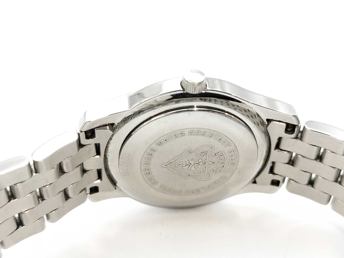 GUCCI 5500L 12240313 Quartz Movement with Shell Dial, Not Working/No Operational Guarantee, Women's Watch