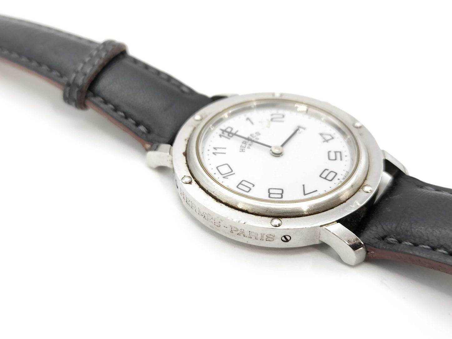 HERMES Clipper 236027 Quartz White Dial Women's Watch