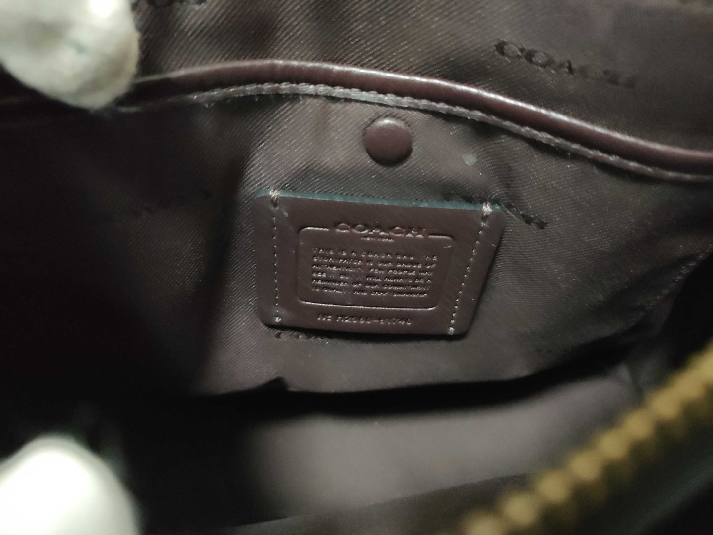 COACH Leather 2-Way Handbag 91740 Black Handbag