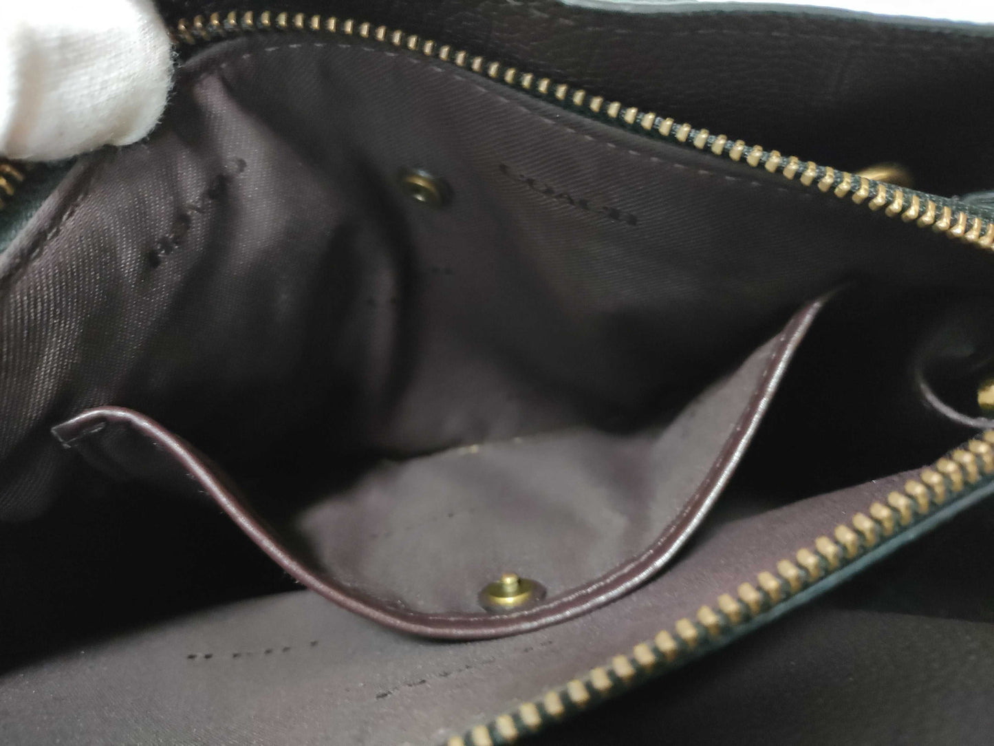 COACH Leather 2-Way Handbag 91740 Black Handbag
