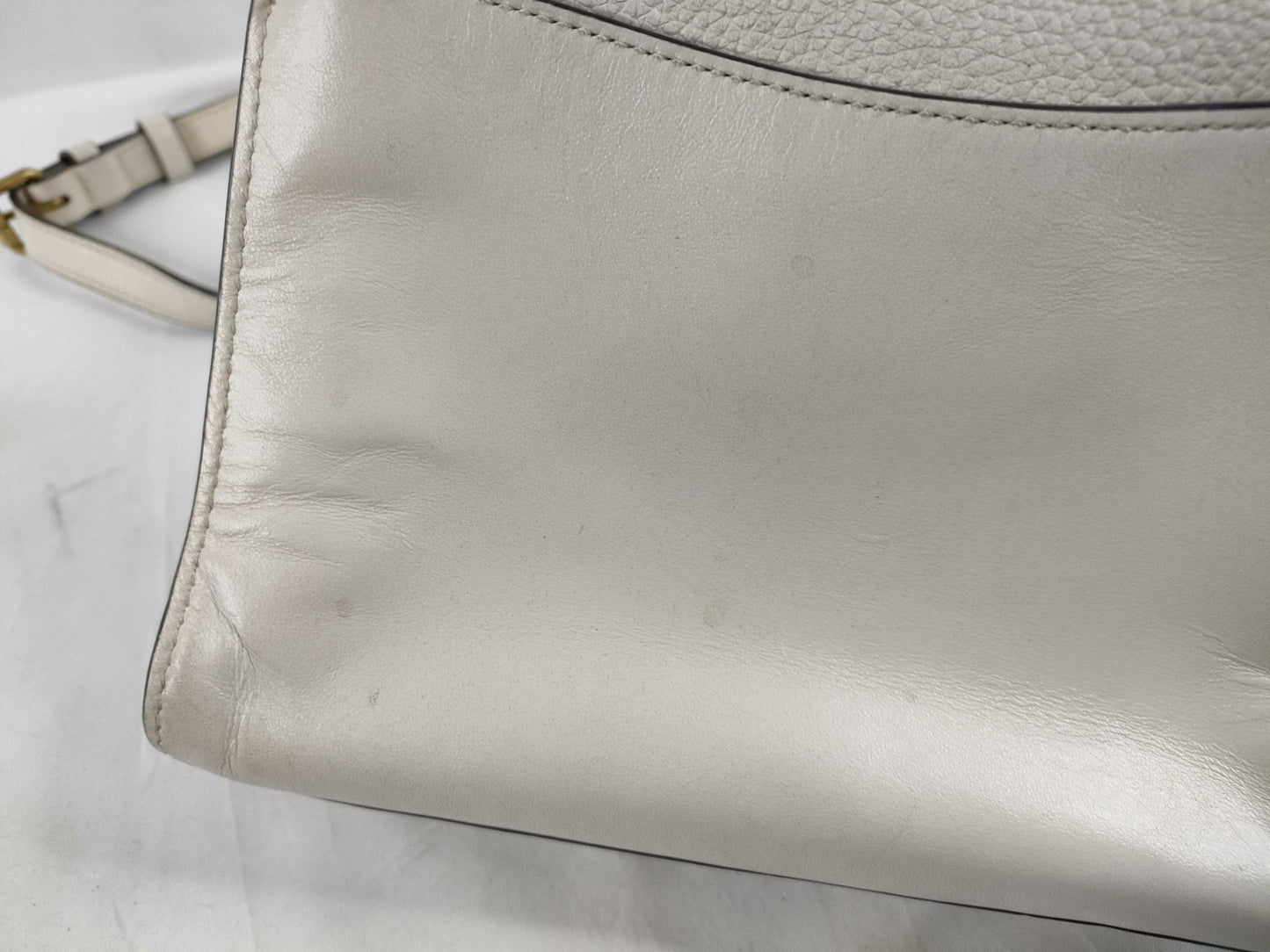 COACH Leather 2-Way Handbag 636 White Handbag