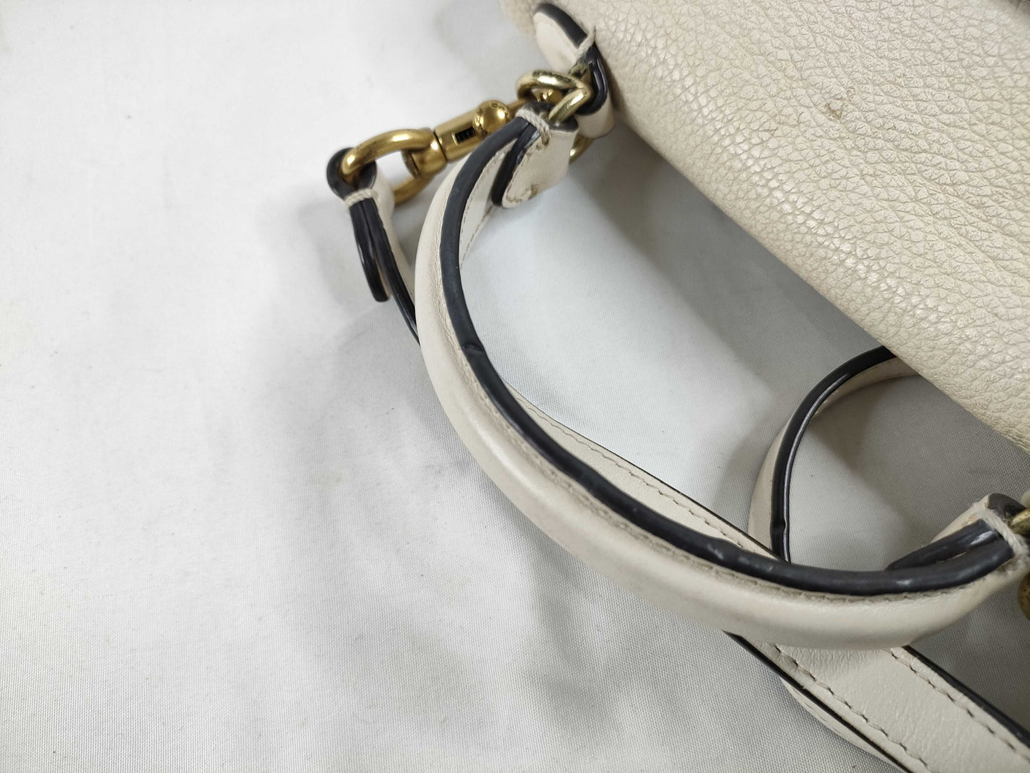 COACH Leather 2-Way Handbag 636 White Handbag