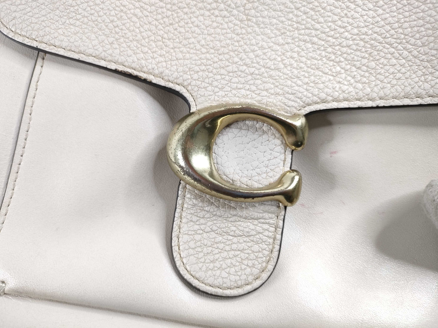 COACH Leather 2-Way Handbag 636 White Handbag