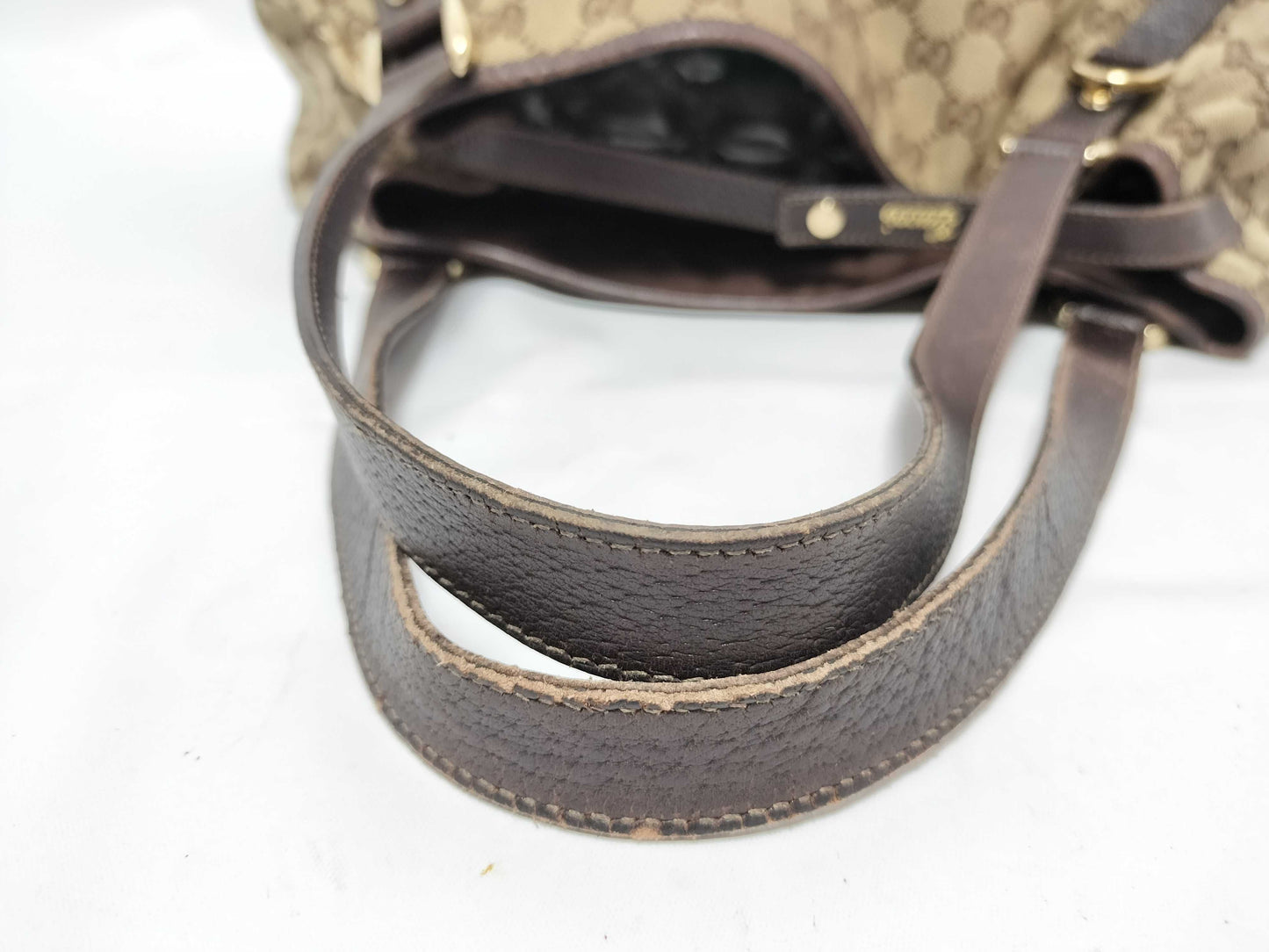 GUCCI GG Canvas Gucci Abbey GG Canvas Tote Bag 130736 493492 Beige Handbag
