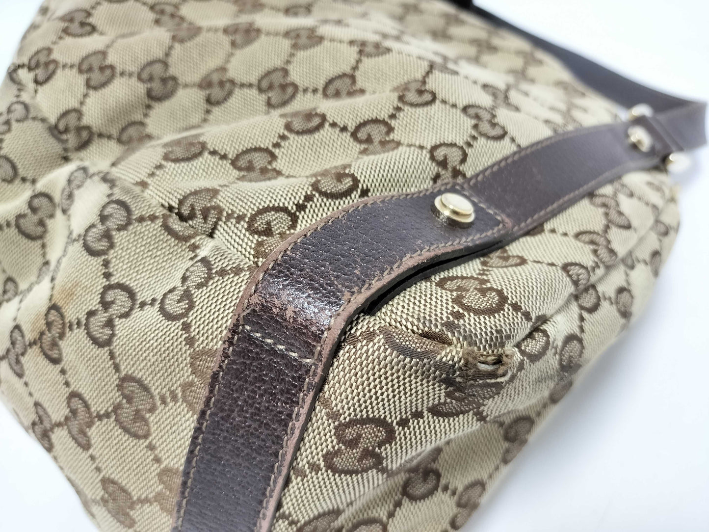 GUCCI GG Canvas Gucci Abbey GG Canvas Tote Bag 130736 493492 Beige Handbag